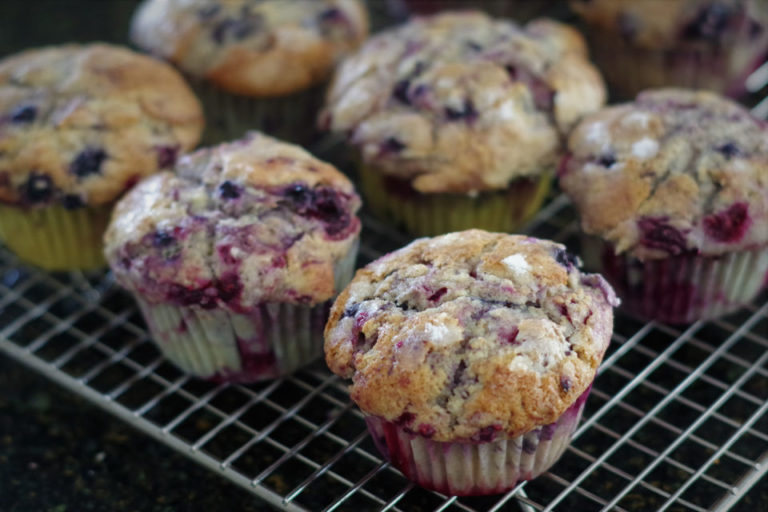 The Best Blueberry and Raspberry Muffins Sweet Thought